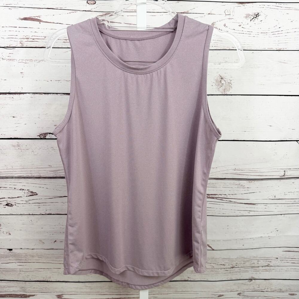 Sleeveless Crewneck Tank Top in Lavender